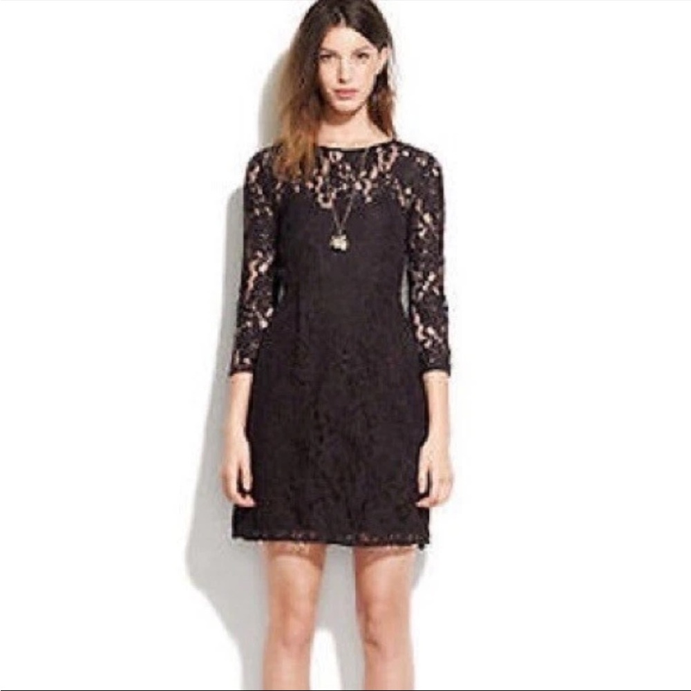 Madewell Black Lace cocktail dress